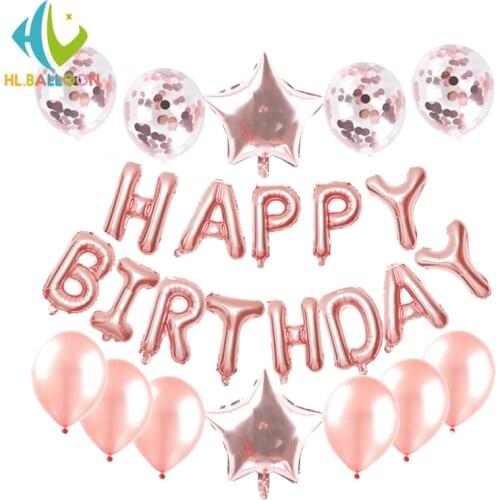 Happy Birthday Balloon Ball Globo Party Decorations Kids Anniversary Party Wedding Baby Shower Balloons Set