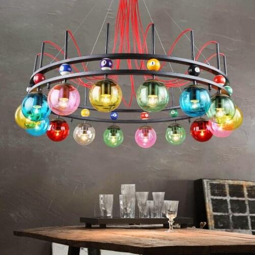 Scandinavian designer clothing Pendant Lights store color living room Doudou Club retro decorative lights LU731354