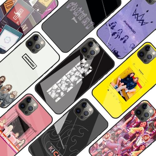 CUTEWANAN kpop MAMAMOO Glass Phone Case for iPhone 11 12 Pro XR X 7 8 XS Max 6 6S Plus SE 2020 Mobile Phones Cover