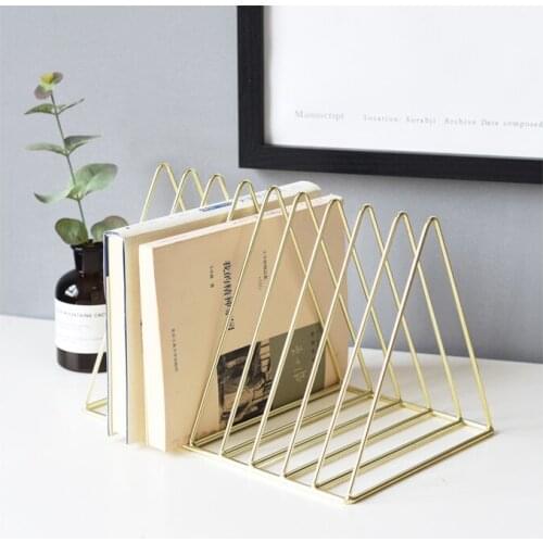 Storage Decorative Racks Nordic Simple Metal Triangle Newspaper Rack Magazine Rack Living Room Study