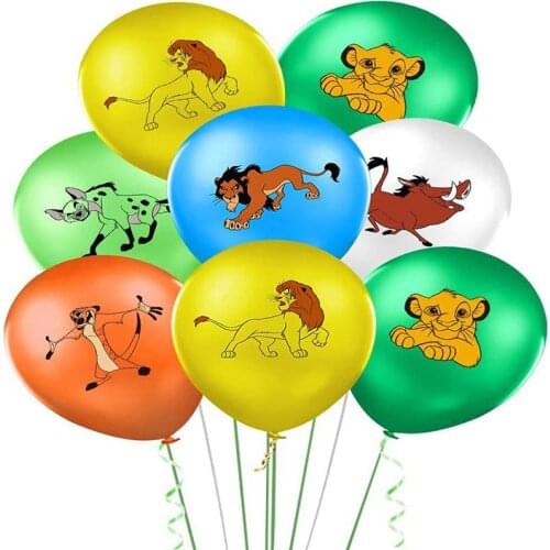 10pcs 12inch Lion King Latex Balloons Lion King Theme Birthday Party Decor Baby Shower Decor Kids Party Balloon Air Globos