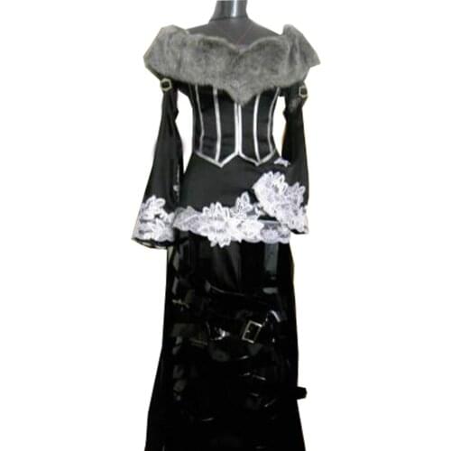 2018 High Quality Role-playing Final Fantasy X 10 Lulu Cosplay Costume Women Dress Holloween Customize