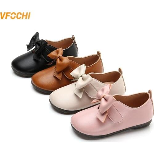 VFOCHI 2019 Girls Leather Shoes for Kids Low Heeled Girls Wedding Shoes Children Princesss Shoes Teenager Girls Dancing Shoes