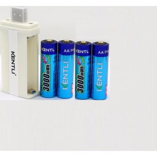 4pcs/lot 3000mWh AA battery 1.5V AA rechargeable battery camera battery lithium polymer battery