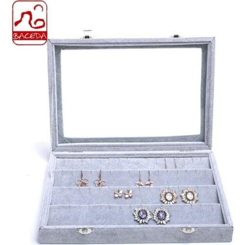 Baceda Different Kind of Jewelry Storage Acrylic Box Multi-Function with Velvet Cloth