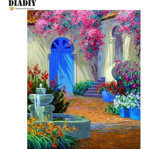 Full Square&round drill 5D DIY Diamond embroidery Mediterranean Diamond Painting Cross Stitch Rhinestone Mosaic decor gift
