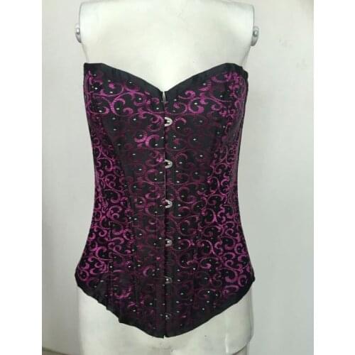 Free shipping floral corset overbust top floral embroidery Corsets and Bustiers Body Shaper Women boned corsage m1597