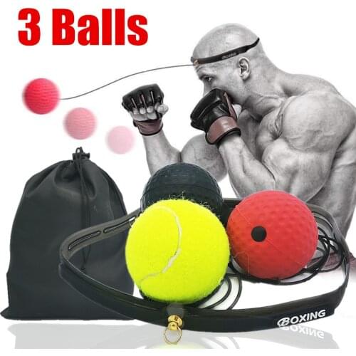Boxing Reflex Ball Sets 3 Difficulty Level Suit for Reaction Agility Punching Speed Fight Skill Hand Eye Coordination Training