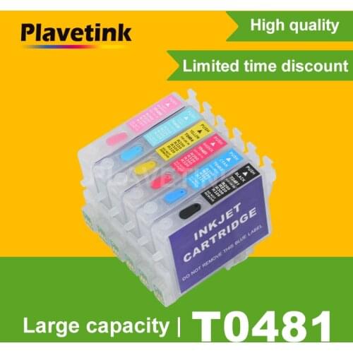 Plavetink Ink Cartridge T0481 -6 For Epson Stylus Photo R200 R220 R300 R300M R320 R340 RX500 RX600 RX620 RX640 Printer