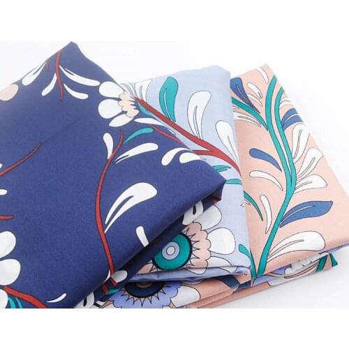 Floral leaf flower soft vintage fabric Retro style fabric Calico Printed cotton fabric for DIY Bag cloth dress 1order=1meter