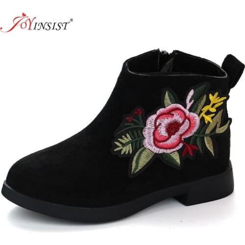 Childrens PU Leather Waterproof Martin boots Autumn Winter 2020 Girls Boots Flower Single Shoes Casual Shoes