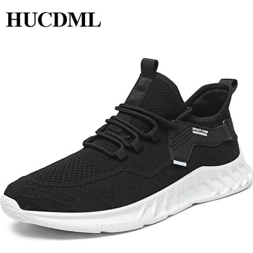 HUCDML Mens Casual Shoes Fashion Breathable Sports Walking Shoes Lightweight Comfortable Outdoor Basket Homme Big Size 39-46