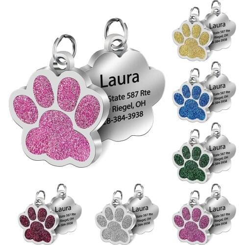 Personalized Pet ID Tags Engraved Pet Name Number Address Cat Dog Collar Pet Pendant Puppy Cat Necklace Charm Collar Accessories