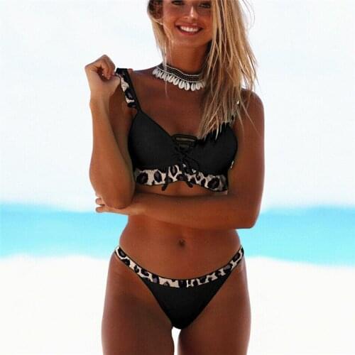 Meihuida Swimwear Women Bikinis 2019 Bandage Bikini Push-up Padded Bra Swimsuit Bathing 2pcs Set Swimwear Bathing Suit Women S-L