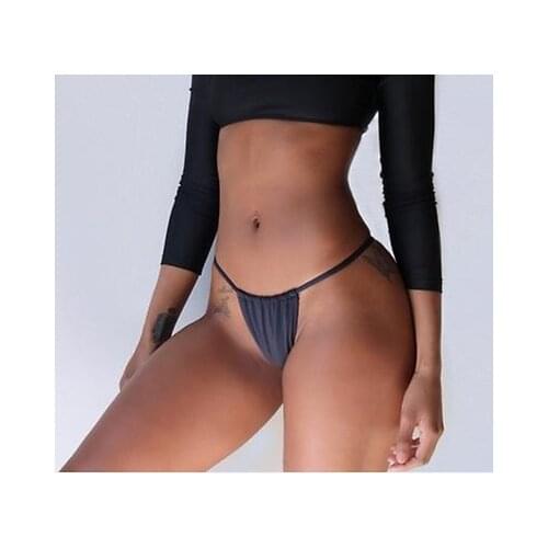 Hot Brazilian Briefs Women Sexy Bikini Bottom Thongs Cheeky Runched G-String Swimsuit Swimwear Bathing Suit