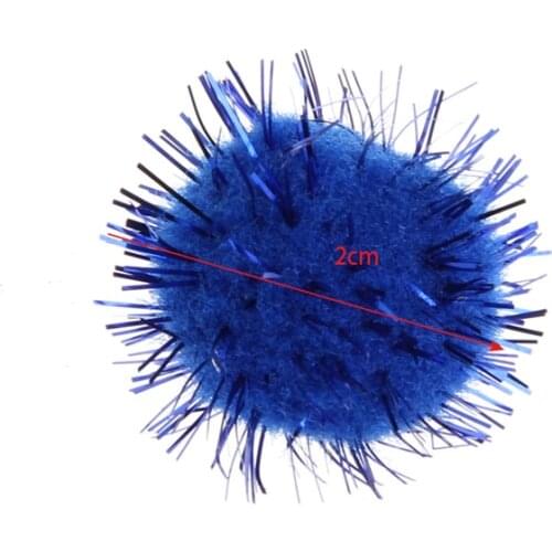 100Pcs Colorful Mini Sparkly Glitter Tinsel Balls Small Pom Ball For Cat Toys R9JD