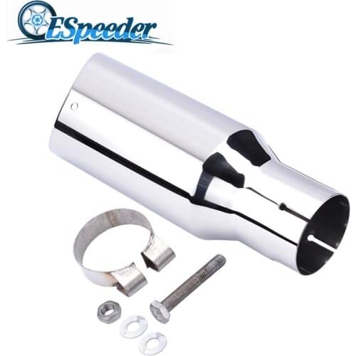 SPEEDWOW Car Exhaust Muffler Tip Pipe Car Styling 2.5" Inlet 4" Outlet Stainless Steel For Exhaust Pipe 63mm Or 60mm Universal