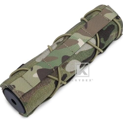 KRYDEX 18CM Tactical Muffler Protective Case Shooting Suppressor Nylon Silencer Protector Cover For Surefire FA762K Accessory
