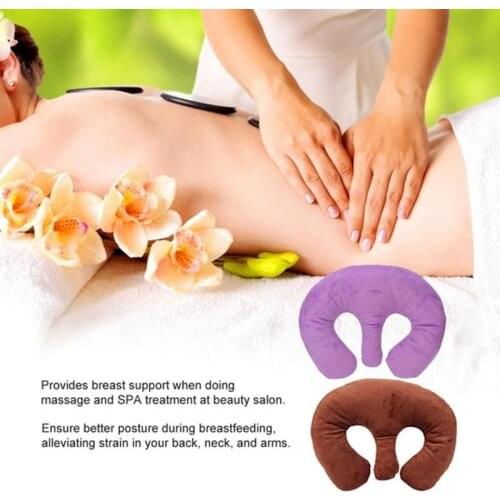 1pc Chest Pillow For Beauty Salon Massage Tool Spa Beding Cushion Sets Flower Shape Facial Breast Support Massage Soild Pillows