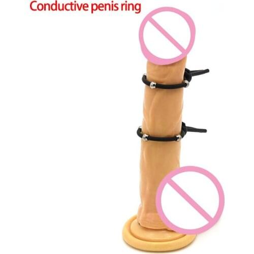 Electric Shock E-Stim DIY Monopolar Conductive Loops Cock Rings Electrosex Penis Ring Rubber Tube TENS Unit Electrodes Sex Toys