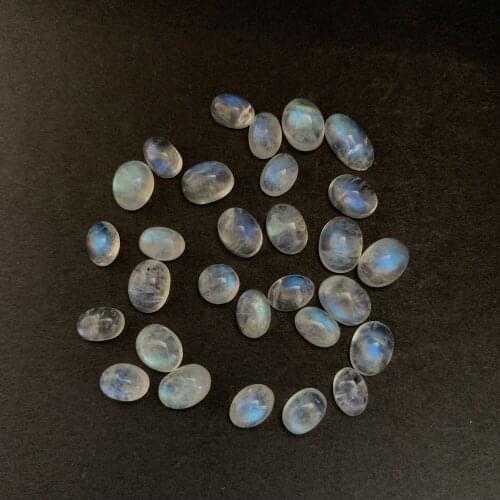 8pcs moonstone Ring surface 5.1X7mm