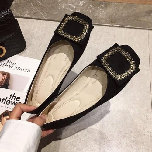 Single shoes women autumn 2020 new shallow mouth women shoes fashion wild flat grandma shoes