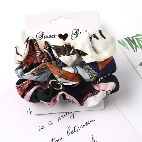 3pcs Hair Ropes Fashion Ins Hair Scrunchie Women Girls Basic Scrunchies Girls Hair Bands Ponytail Holder Hair Accessories