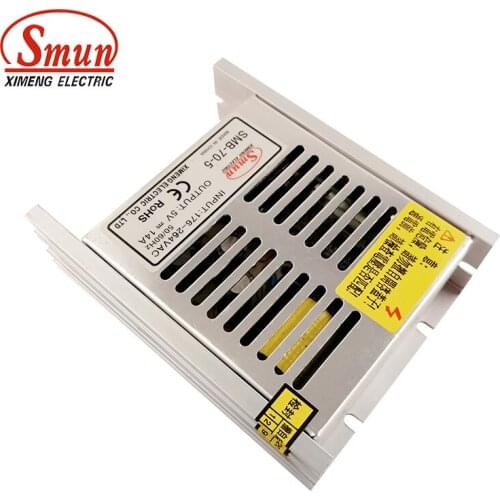 SMUN SMB-70-5 70W Ultra Thin Type Single Output Switching Mode Power Supply 5V 14A AC-DC Slim Led Driver