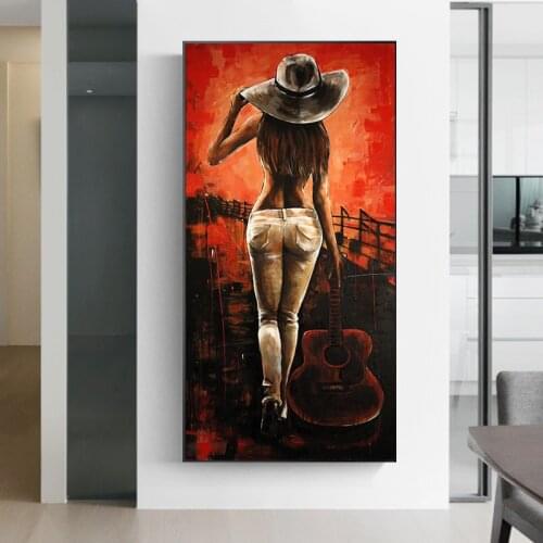 Modern Art Painting Fashion Sexy Woman Paintings Posters and Prints Canvas Painting Wall Art Picture For Living Room Home Decor