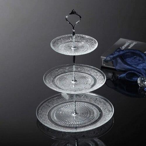 Cake Plate Stand Handle Crown Fitting Metal Wedding Party For Wedding Birthday Party Afternoon Tea