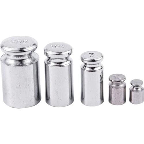 Weight 1g 2g 5g 10g 20g Chrome Plating Calibration Gram Scale Weight Set for Digital Scale Balance Silvery white