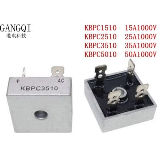 KBPC5010 KBPC3510 Rectifier bridge pile KBPC1510 KBPC2510 Diode Bridge Rectifier 50A1000V 35A1000V 25A1000V 15A1000V