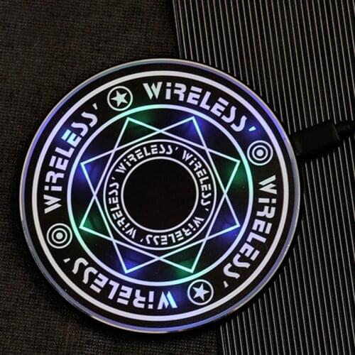 LED Golwing Magic Array Charger Qi 10W Wireless Charger Pad Quick Charge For iPhone 12 Xiaomi Huawei Mobile Phone Fast Charging