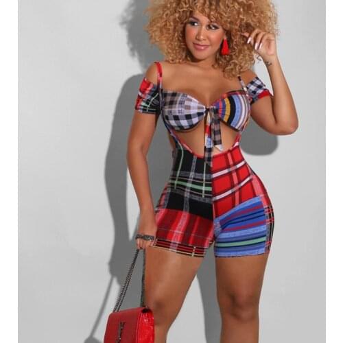 Women summer Sexy Print sports suit Sleeve tube top Suspender shorts Two Piece set Casual beach Party Outfits Overalls