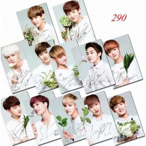 10/12PCS/SET EXO Crystal Card Stickers BAEKHYUN SE HUN LAY XIUMIN Portrait Photo Stick-On Bus Meal Cards Decoration A26