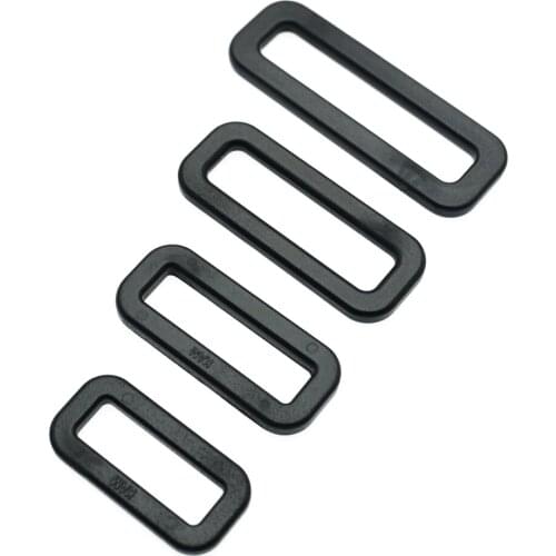 10pcs/pack Plastic Loops Looploc Rectangle Rings Adjustable Buckles For Backpacks Straps