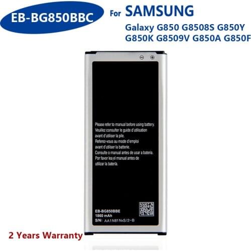 100% Genuine EB-BG850BBE EB-BG850BBC Battery For Samsung Galaxy Alpha SM-G850F G850M G850T G850Y 1880mAh New Phone Batteries