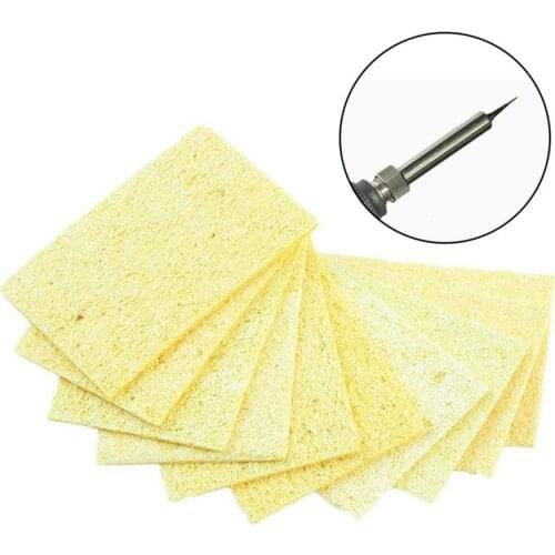 20pcs/10pcs Solder Iron Tip Welding PCB Cleaning Pads fr Enduring Electric Welding Soldering Iron Cleaning Sponge 50x35mm