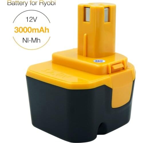 3000mAh 12V Ni-MH Replacement Battery for Ryobi Power Tool Rechargeable Battery B-1230H B-1222H B-1220F2 B-1203F2 BID1230 TF1100