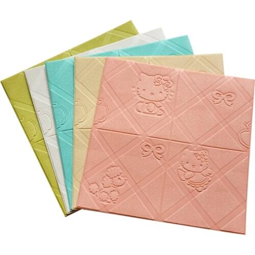 3D cartoon three-dimensional wallpaper kindergarten childrens room wall skirt anti-collision soft bag bedroom girls self-adhesi