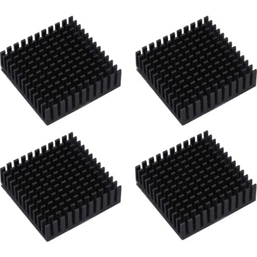 40x40x10mm Black Radiator Aluminum Heatsink Extruded Profile Heat Dissipation Electronic,3d Printer Part (Pack Of 4)