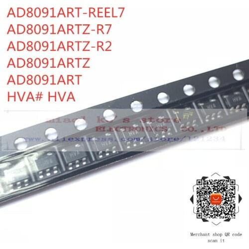[5pcs]100%New original: AD8091ARTZ AD8091ART AD8091ART-REEL7 AD8091ARTZ-R7 AD8091ARTZ-R2 HVA# HVA - IC OPAMP VFB 1 CIRCUIT SOT23