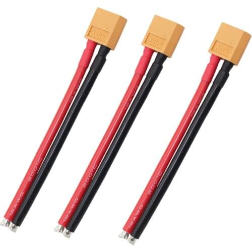50 Pcs /Lot RC Lipo Battery XT60 male Connector in 12AWG Soft Silicone Wire Cable