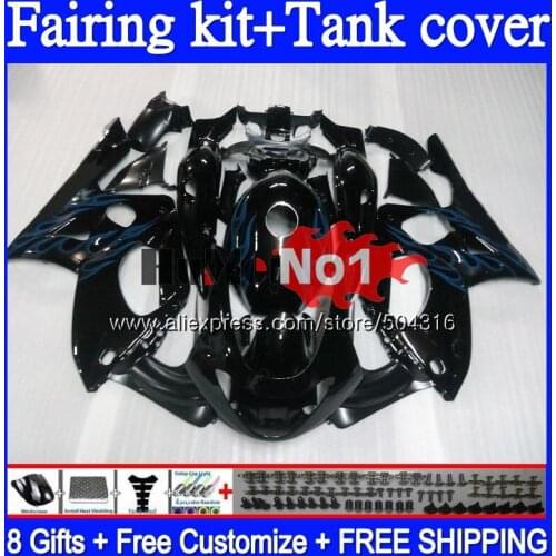 YZF-600R For YAMAHA YZF 600R 1996 1997 1998 1999 2000 2001 ALL Black 38MC.150 YZF600R Thundercat 96 97 98 99 00 01 02 Fairings