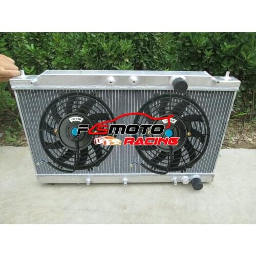 Aluminum Radiator For Mitsubishi Eclipse / Eagle Talon / Plymouth Laser 1G GST GSX 4G63 MT 1990-1994 & OR With FAN