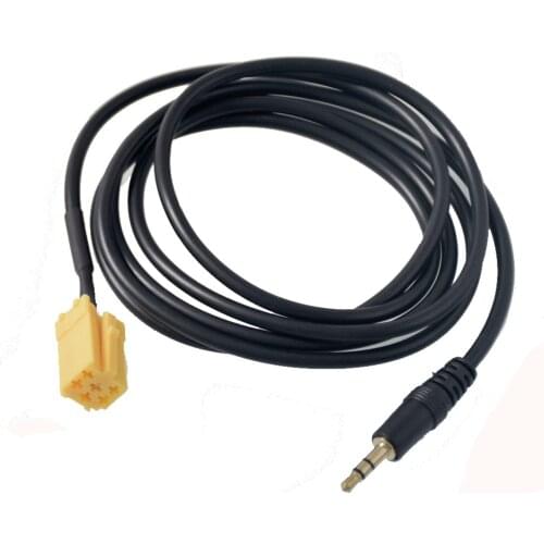 Car 3.5MM Jack to ISO 6Pin Connector Aux Cable for Fiat Grande Punto