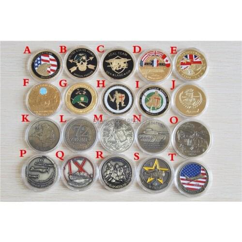Free Shipping,American Officer challenge coin,US Army coin, Mix10 designs SAINT MICHAEL replica coin - Random delivery