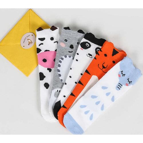 Children Spring Autumn Period Boy Socks Cotton Baby Girl Floor Socks Kid Students Cartoon Socks Knee High Leg Warm Cloth Animal