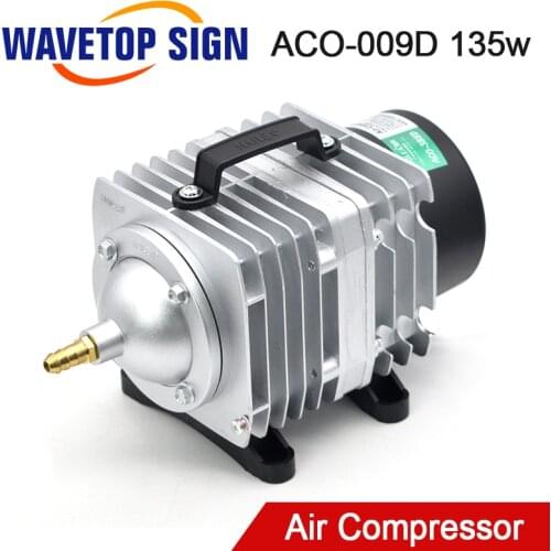 WaveTopSign 135W Air Compressor 110V 220V Electrical Magnetic Air Pump for CO2 Laser Engraving Cutting Machine ACO-009D