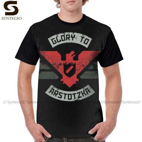 Glory T Shirt Glory To Arstotzka T-Shirt Classic Plus Size Tee Shirt Short Sleeves Polyester Graphic Tshirt